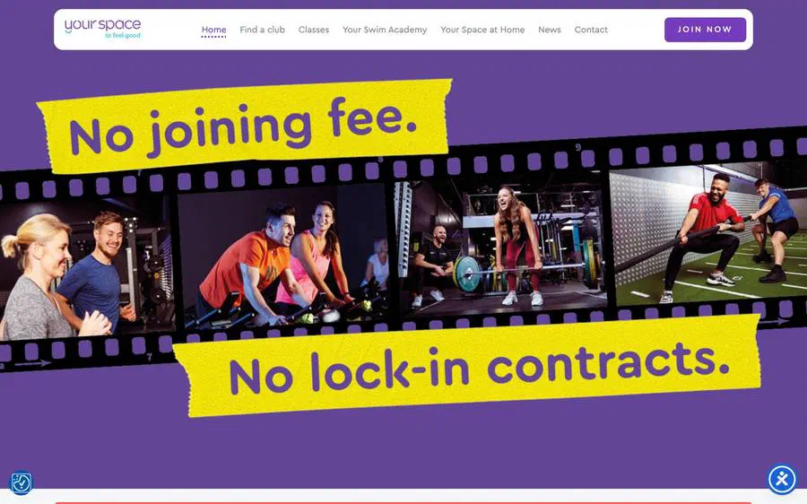 Barnsley Premier Leisure (Your Space) website