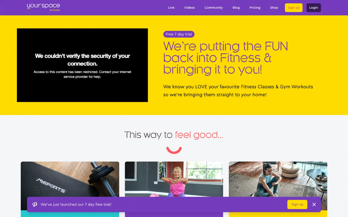Your Space at Home — live and on-demand classes