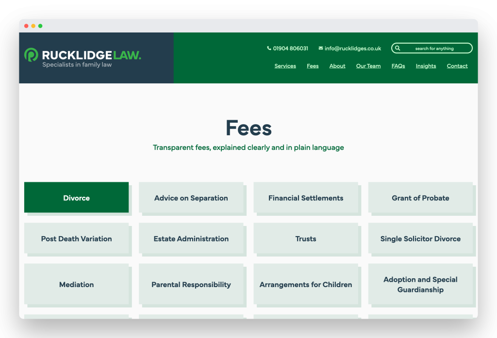 Transparent fees, explained up front in plain language
